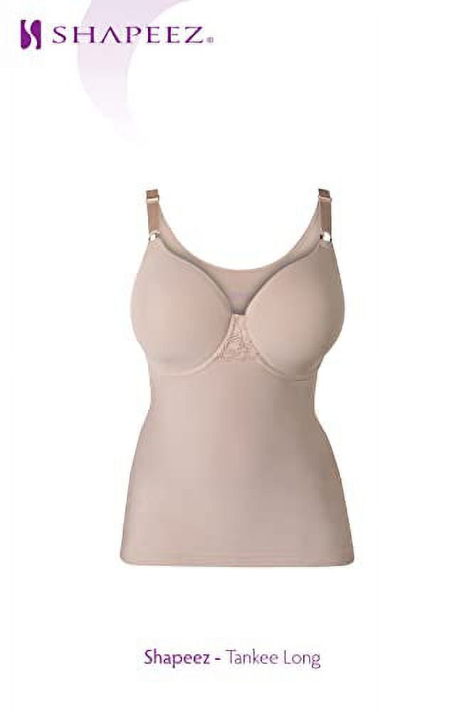 Tankee Long: Back-Smoothing Bra Ultra-Comfortable Tank-Style Underwire  Foam-Cup (B, Nude, XSmall-B)