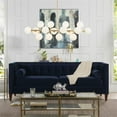 thumbnail image 3 of Maklaine Contemporary 84" Tufted Tuxedo Sofa Double Cushion in Dark Navy Blue, 3 of 13