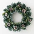 thumbnail image 1 of Decoración de guirnalda de Navidad, coronas de Navidad artificiales para puerta de entrada, decoración de puerta de guirnalda de ventana de Navidad, adornos de invierno, 1 of 5