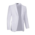 thumbnail image 3 of ETHAN White Suit Jacket for Men Sport Coat Mens Suit Classic Fit Two Button Suit Jacket for Wedding Casual Prom Party Size L, 3 of 7