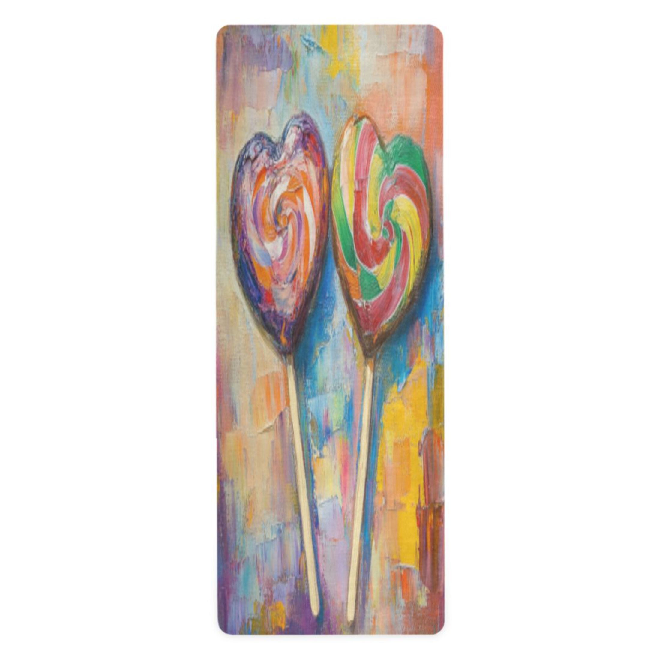 BZSMCE Yoga Mat Women Fitness Mat Colorful Love Pattern