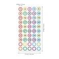 thumbnail image 4 of SHISUYAN 50 Sheets Assorted Color Self Adhesive Number Stickers for Decoration and Organization 1 to 40, 4 of 8