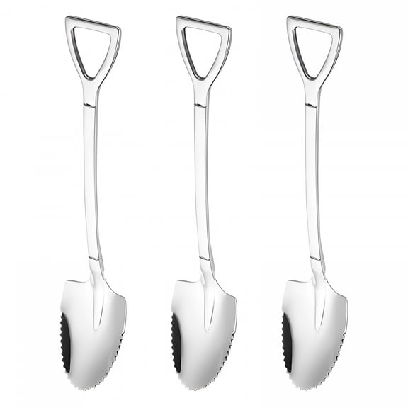 ACDANC 3Pcs Home Use Stainless Steel Fruit Spoons with Comfortable Grip Grapefruit Spoons