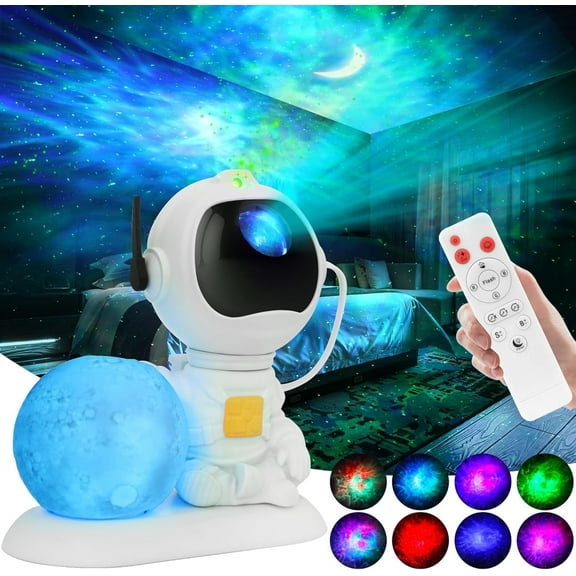 KIMHY Astronaut Galaxy Projector, Kids Night Light Projector for Birthday, Halloween, Christmas Home Room Decro