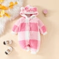 thumbnail image 5 of MZXELPRJD Baby Girl Hooded Romper Jumpsuit Baby Girl Clothes Infant Zipper Long Sleeve Onesie Outfit Fall Winter Warm Outwear Toddler Hooded Outfits, 5 of 9