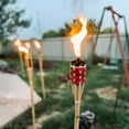 thumbnail image 5 of 1 Paire Torche en Bambou Rouge pour Tiki Torche Extérieure 5.9x2x2in, 5 of 5