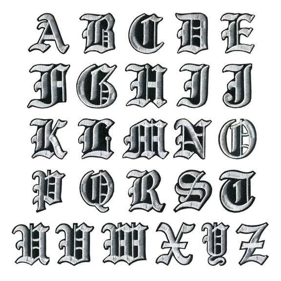 TUWAFE English Alphabet Letters Mixed Embroidered Sew on Badge Iron Patch for Clothes Iron on Letters for Clothing