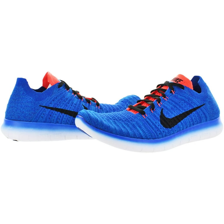 nike free run flyknit running shoes racer blue/black/crimson size 9.5 - Walmart.com