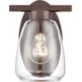 thumbnail image 4 of Millennium Lighting  Ashford 1 Light Metal Wall Sconce in Multiple Finishes with Clear Glass Shade Satin Nickel Nickel Satin, 4 of 7