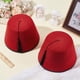 thumbnail image 4 of Paquete de 2 sombreros fez turcos rojos de fieltro y poliéster con borla negra, sombrero tradicional marroquí para fiestas temáticas, disfraces y eventos culturales., 4 of 5