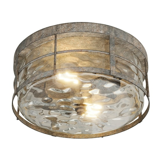 Aiwen 2-Light Imitation Rust Stone Grain Ceiling Lamp Creative Modern Lighting Industrial Rustic Light Fixture