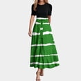 thumbnail image 2 of Summer Dresses For Women 2025 Floral Print Wrap Short Sleeve Maxi Dress Patchwork Ruffle Hem A Line Dress, 2 of 5