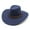 Blue, variant on Western American cowboy hat, suede fabric, outdoor sunshade hat, men's horseback riding hat, wide-brimmed cowboy hat