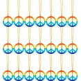 thumbnail image 1 of Juego de 20 collares con colgantes con el símbolo de la paz del arcoíris, accesorios de disfraz hippie de los años 60 y 70 para mujeres y hombres (, 1 of 1