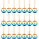 thumbnail image 1 of Juego de 20 collares con colgantes con el símbolo de la paz del arcoíris, accesorios de disfraz hippie de los años 60 y 70 para mujeres y hombres (, 1 of 1