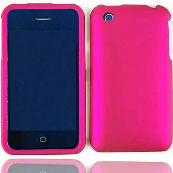 Hard Rubberized Case for iPhone 3G / 3GS - Hot Pink