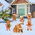 thumbnail image 5 of 6PCS Christmas Yard Signs Xmas Gingerbread Man Decorative Yard Stakes Holiday Christmas Swedish Tomte Yard Decorations Winter Home Pathway Walkway Decor Christmas Outdoor Garden Lawn Decorations, 5 of 9