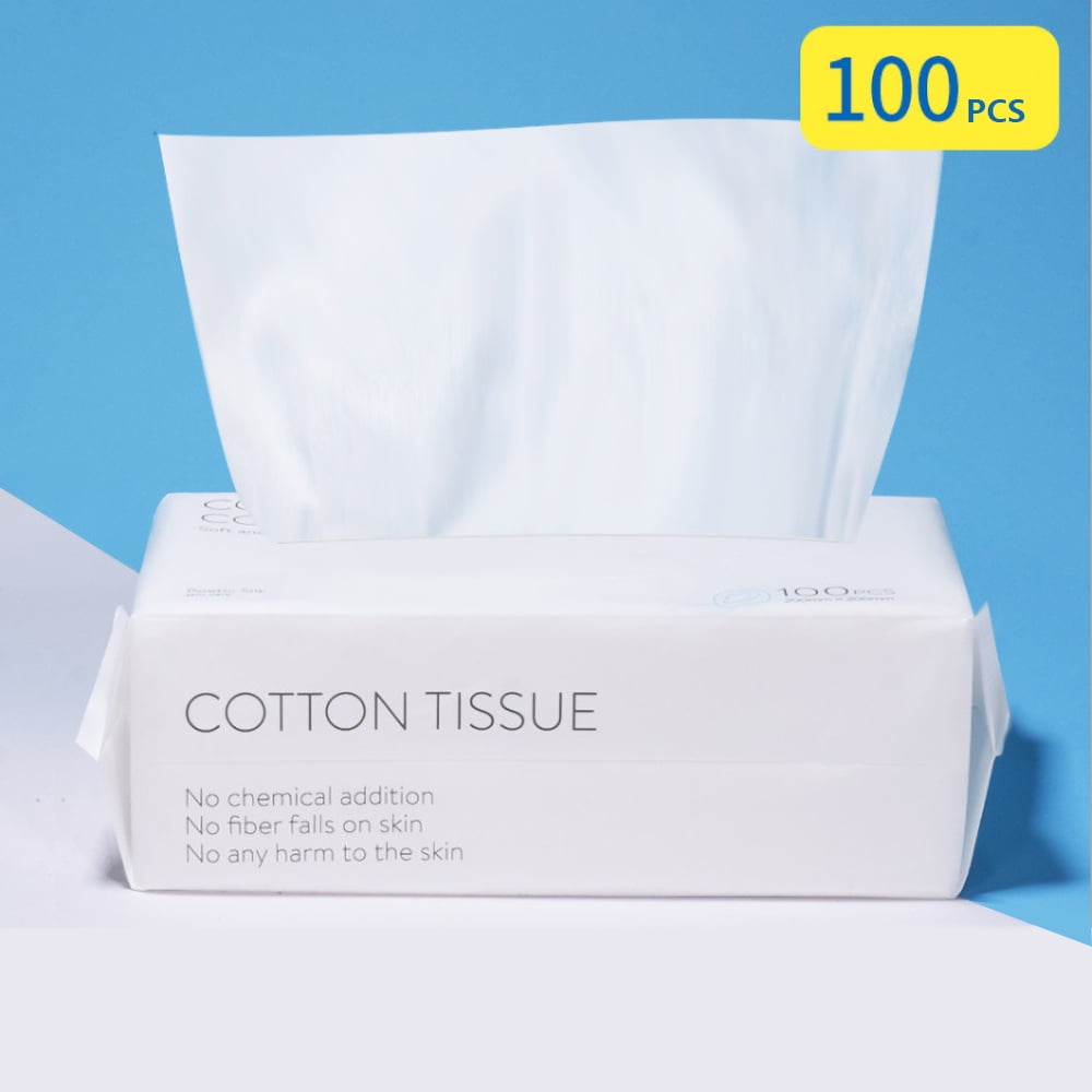 100 soft dry face towel, largesized clean paper towels, makeup