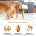thumbnail image 6 of Pawque Bamboo Elevated Dog Bowl Stand 13" Height, Adjustable Width 7.5"-11" inches Raised Pet Bowl Stand for Dogs and Cats, 6 of 8
