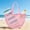 Pink, variant on Beach Storage Net Bag - Large Capacity Shell Tote with Wide Comfortable Handle, Durable Nylon & Spandex Material, Perfect for Travel, Beach, and Seaside Activities Pink