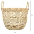 thumbnail image 2 of BHG Natural Handwoven Seagrass Basket with Unique Detailing, 2 of 8