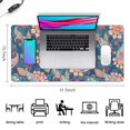 thumbnail image 5 of Long Mouse Pads for Desk,Blue Paisley and Floral Pattern Desk Mats on Top Of Desks, Desk Mouse Pad Extra Large with 3mm Non-Slip Base and Stitched Edge for Gaming,Office,Work,Home 31.5"x15.7", 5 of 6