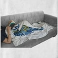 thumbnail image 6 of Seahorse Soft Flannel Fleece Throw Blanket, Watercolor Inspired Retro Artwork of 2 Seahorse, Cozy Plush for Indoor and Outdoor Use, 70" x 90", Pale Coffee Royal Blue, by Ambesonne, 6 of 6