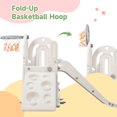 thumbnail image 4 of 4 in 1 Climbing Toys for Toddlers, Freestanding Playground Climber Slide Playset with Basketball Hoop & Slide & Climbing Ramp & Hidden Space, Play Combination Amusement Park for Indoor & Outdoor, Gray, 4 of 8