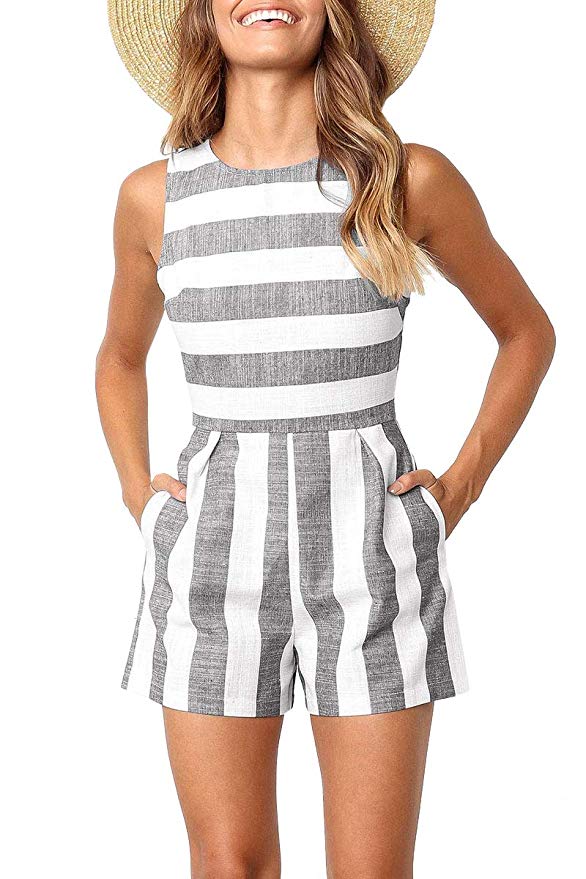 casual striped jumpsuit
