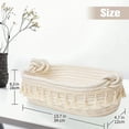 thumbnail image 2 of Nvzi Small Cotton Rope Woven Basket Toilet Paper Baskets for Organizing Decorative Basket for Boho Decor Small Storage Basket for Bedroom Nursery Livingroom Entryway,White, 2 of 4