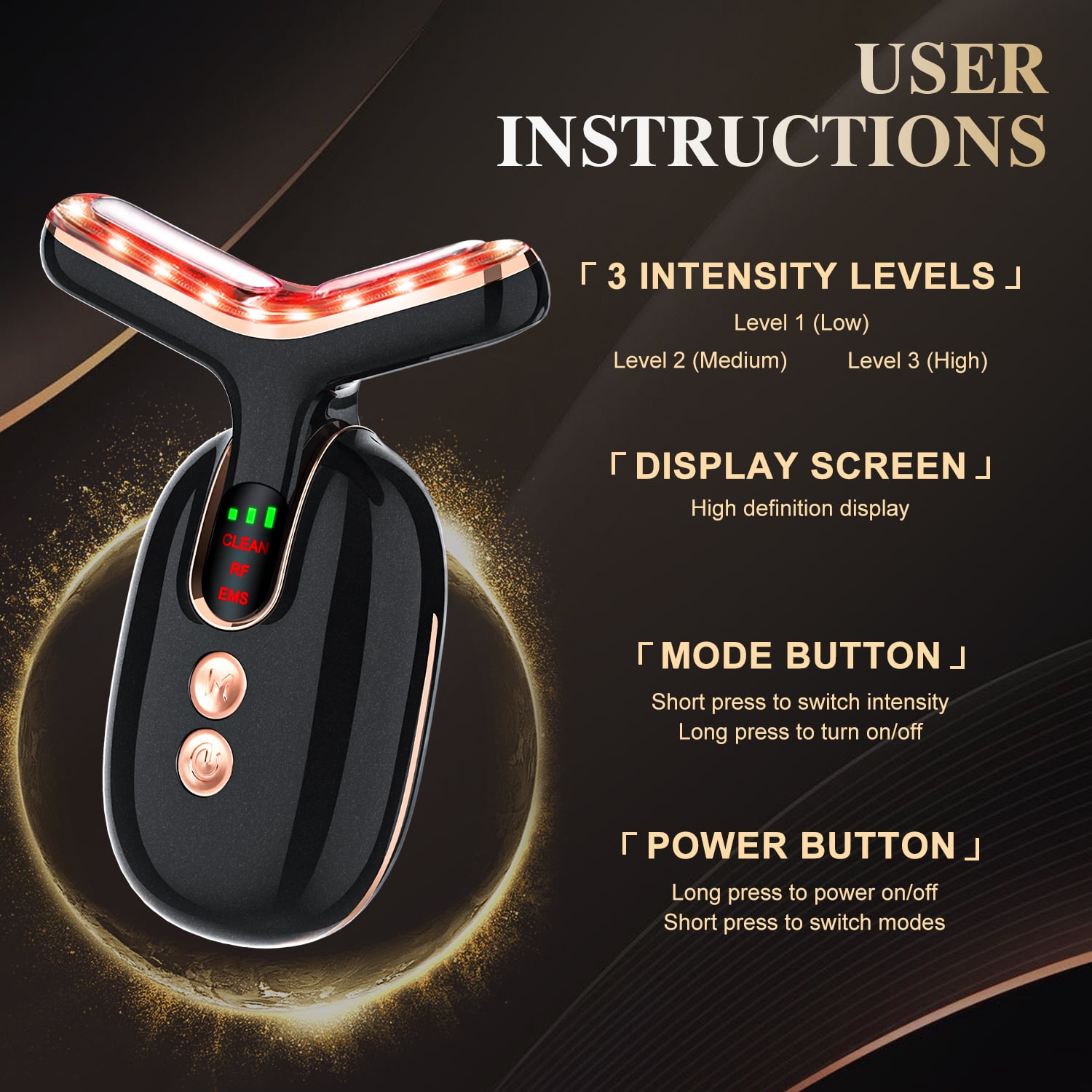 Facial Massager Red-Light-Therapy-for-Face, Neck Skin- Face WanFacial Massager Red-Light-Therapy-for-Face