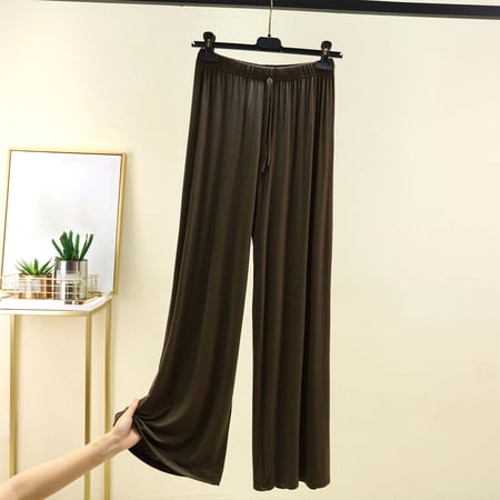 Ailaofu Women s Modal Plus Size Pajama Pants Comfy Wide Leg Lounge Pants