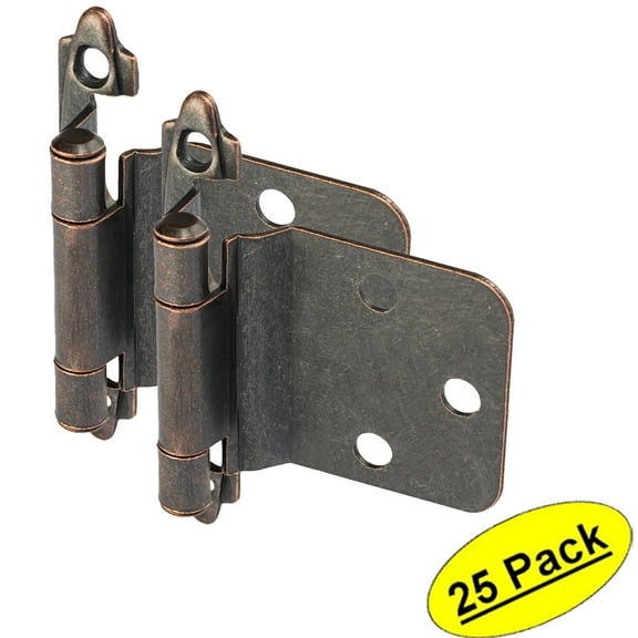 25 Pair Pack - Cosmas 16890-ORB Oil Rubbed Bronze Cabinet Hinge Variable Overlay with 30 Degree Reverse Bevel (Pair) [16890-ORB]