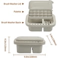 thumbnail image 4 of Paint Brush Cleaner, Paint Brush Holder and Organizers with Palette for Acrylic, Watercolor, and Water-Based Paints (Grey), 4 of 5