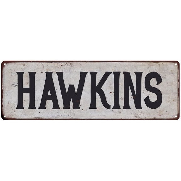 HAWKINS Vintage Look Gift Rustic Chic Metal Sign 6x18 206180036658