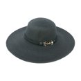 thumbnail image 1 of Chicheadwear Womens Fashion Straw Ha W / Banda de cuerda de anclaje - Negro ChicHeadwear Sombrero para el sol, 1 of 2