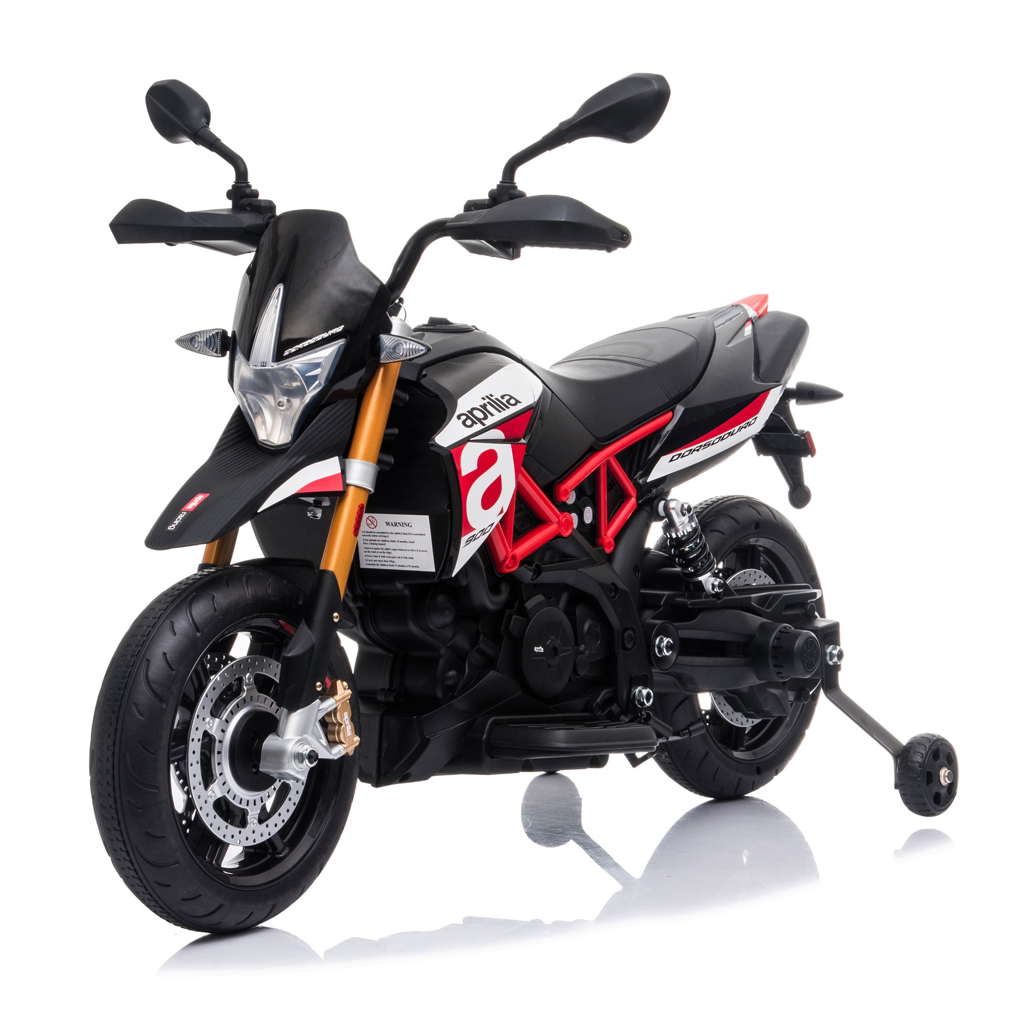 Veryke 12V Battery-Powered Ride on Toy for Toddlers, 3 Wheel Motorcycle Trike Boys and Girls, 1 - 3 Year Old - Black & Red