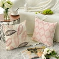 thumbnail image 4 of Spring Summer Sunflower Pteridophyte Pink Throw Pillow Covers, 18x18 Inch Seasonal Cushion Case Decoration for Sofa Couch Set of 4, 4 of 6