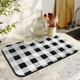 thumbnail image 4 of Buffalo Plaid Black Dish Drying Mat Heat Resistant Drying Mat for Kitchen Counter Collapsable Kitchen Drying Mat for Shop Counter (19.5x12in,Set Of 2), 4 of 7