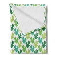 thumbnail image 2 of Succulent Soft Flannel Fleece Throw Blanket, Cactus with Flower Spikes Desert Plantation, Cozy Plush for Indoor and Outdoor Use, 60" x 80", Green Dark Seafoam, by Ambesonne, 2 of 5