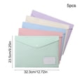 thumbnail image 3 of RYDCOT A4 Loose Leaf File Folder, Transparent Colored Label File Storage Bag Document Storage Bag (5Pcs), 3 of 6