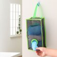 thumbnail image 4 of Hanging Folding Mesh Garbage Bag Organizer Trash Bags Holder Recycling Containers Storage for Kitchen - Size S(Green), 4 of 7