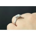 thumbnail image 2 of 2.28 Ct Stunning Solitaire Round Natural Moissanite Diamond Wedding Rings for Ladies Solid 14K White Gold, 2 of 8