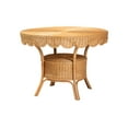 thumbnail image 3 of bali & pari Tyrone 5-Piece Rattan Dining Set - Round Wicker Table with Scallop Edge and 4 Side Chairs, Handwoven Boho Style for Dining, Kitchen or Sun Room, Light Honey, 3 of 3