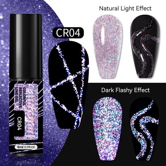 Dynamic Fragmented Diamonds Pull Cord Nail Polish Gel With Explosion Sparkles And Reflective Crystal Cats' Eye Nail Polish Gel 5ml