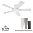 thumbnail image 3 of Fresh White 44 Inch Low Profile 5 Blade Indoor Ceiling Fan, Ideal for Bedrooms and Living Rooms, Quiet DC Motor, LED Light with Remote, Eleve Comfort, 3 of 11