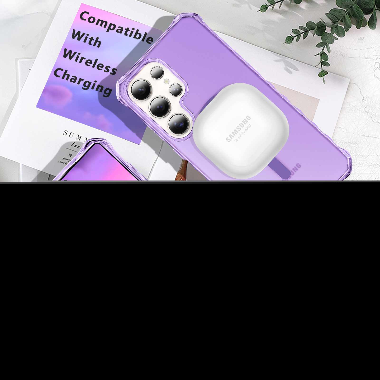 thumbnail image 2 of Allytechgroup Compatible with Samsung Galaxy S24 Case for Women Girls, Compatible with Magsafe Slim Phone Case Shockproof Magnetic Back Cover for Samsung Galaxy S24, Purple, 2 of 6