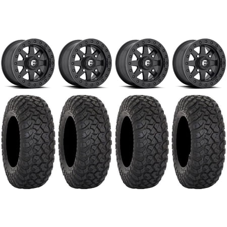 Fuel Maverick Bdlk Bk 15 Wheels 35 RT320 Tires Kawasaki Mule Pro FXT