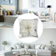 thumbnail image 5 of Stereo Flower Throw Pillow Cover Decorative Aesthetic Colorful Floral Accent Pillow Case Round Cushion Handmade Pillowcase Couch Bed Living Room Chair Home BedroomCreamy White Blue, 5 of 7