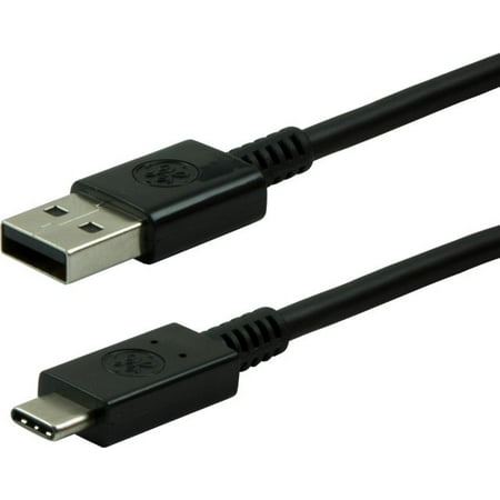 GE USB-C to USB-A 6.5ft. Charging Cable, Black &ndash; 33780